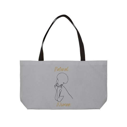 Natural Woman Cute Afro (BL) Weekender Tote Bag LIGHT GREY