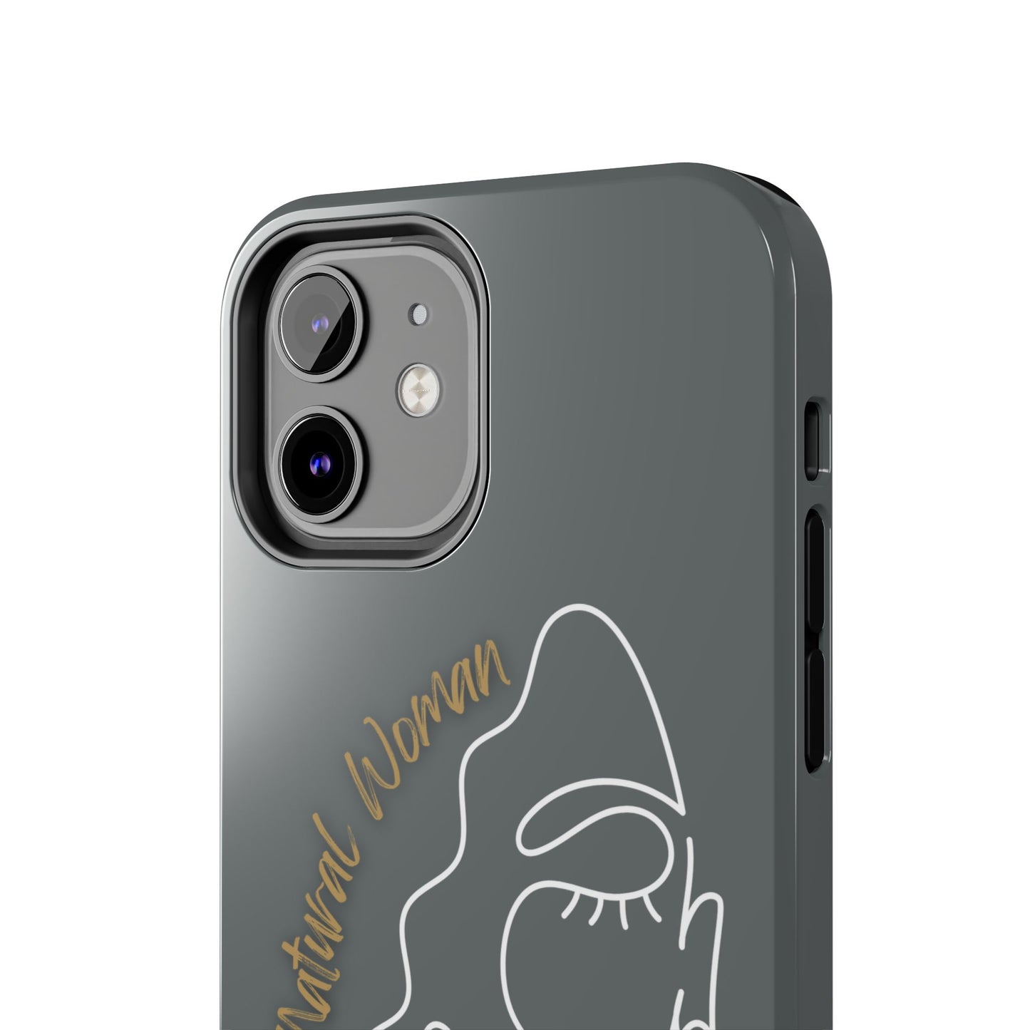 Natural Woman Half Face (WL)Tough Phone Case DARK GREY