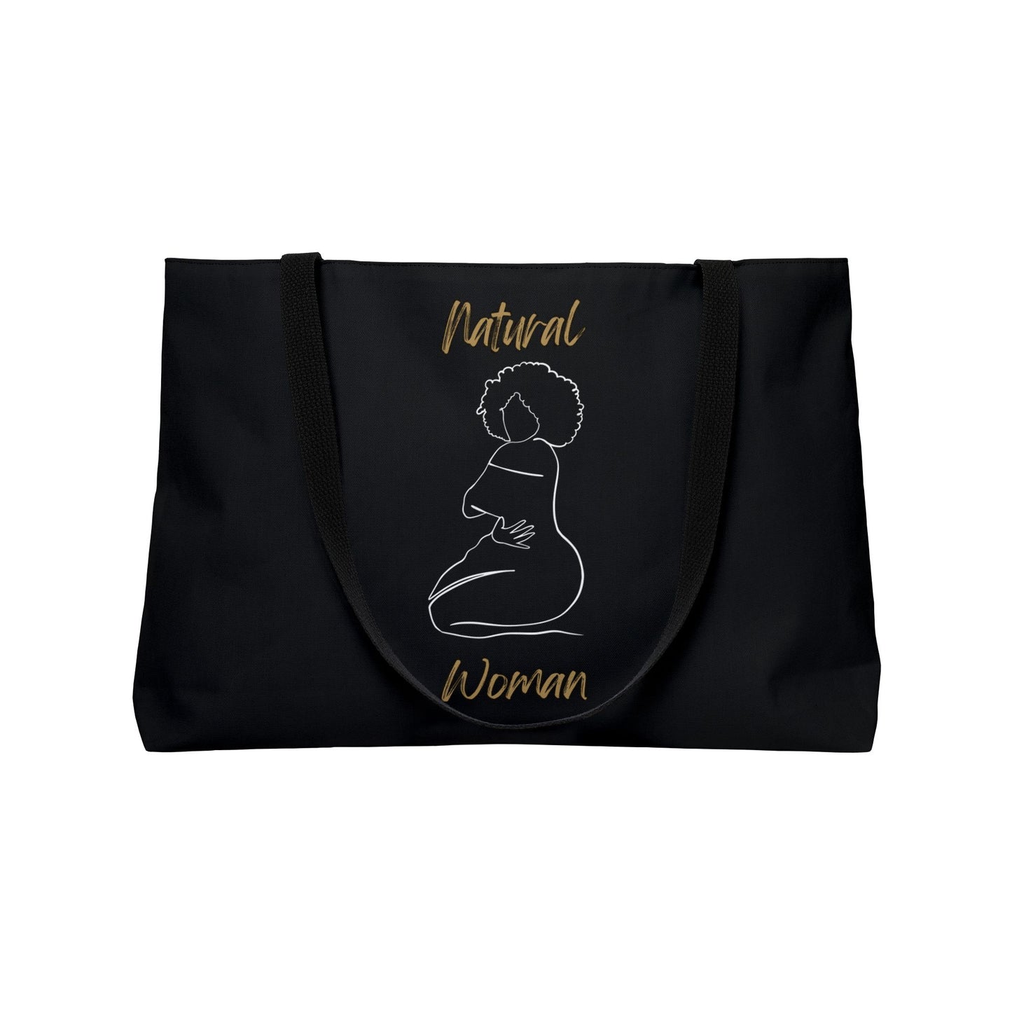 Natural Woman Hug (WL) Weekender Tote Bag BLACK