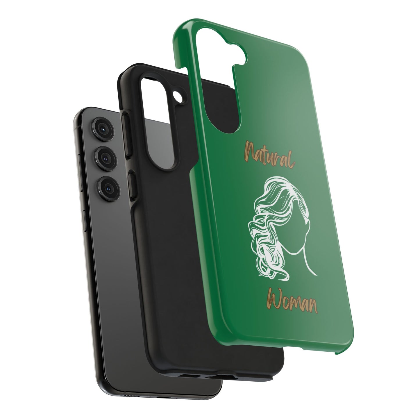 Natural Woman Long Curl (WL)Tough Phone Cases DARK GREEN