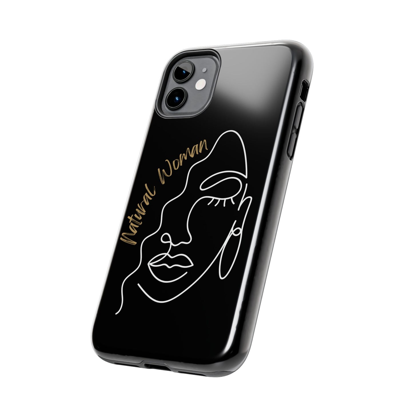 Natural Woman Half Face (WL)Tough Phone Case BLACK