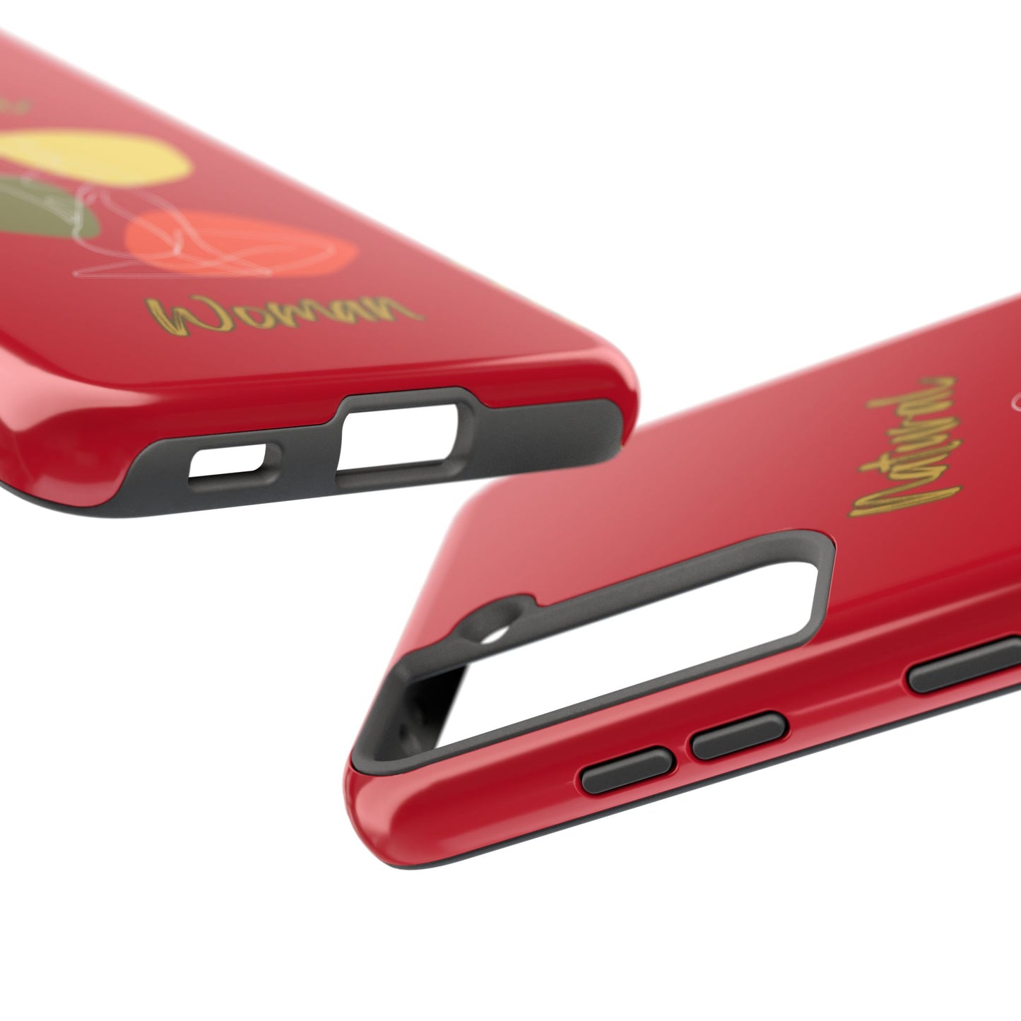 Natural Woman Colorful Pose (WL)Tough Phone Cases DARK RED