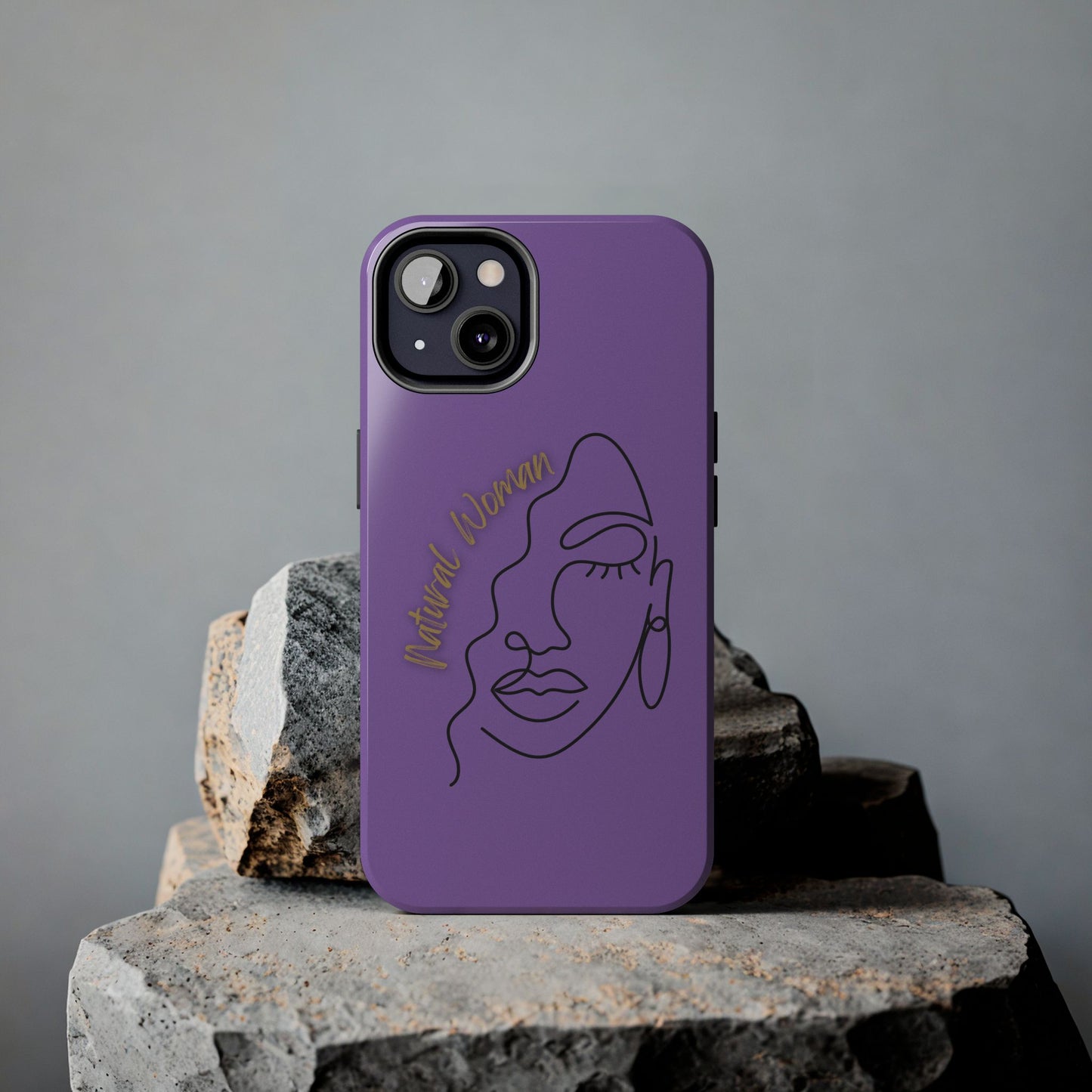 Natural Woman Half Face (BL)Tough Phone Case LIGHT PURPLE