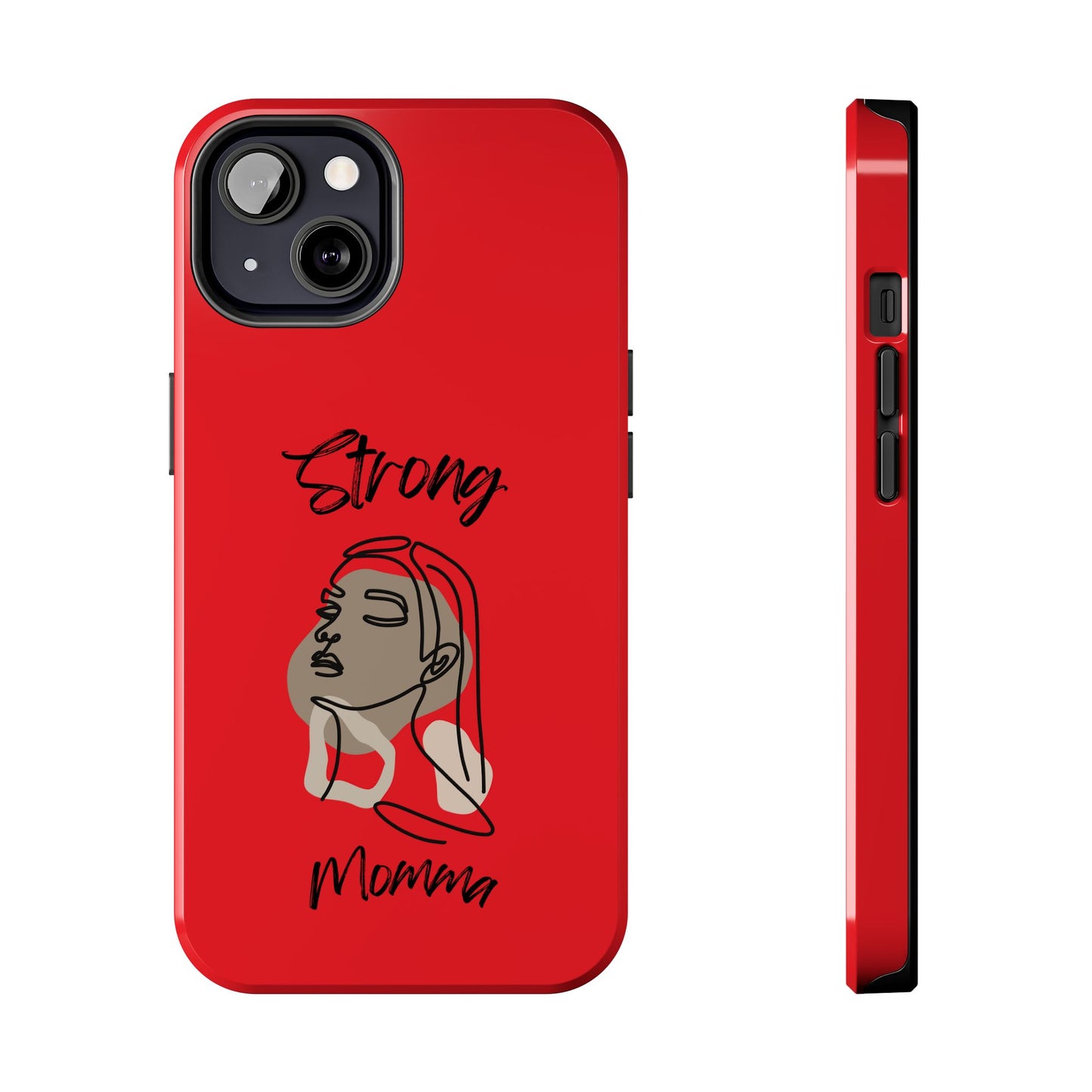 STRONG MOMMA Samsung Galaxy Tough Phone Cases (BL) Red