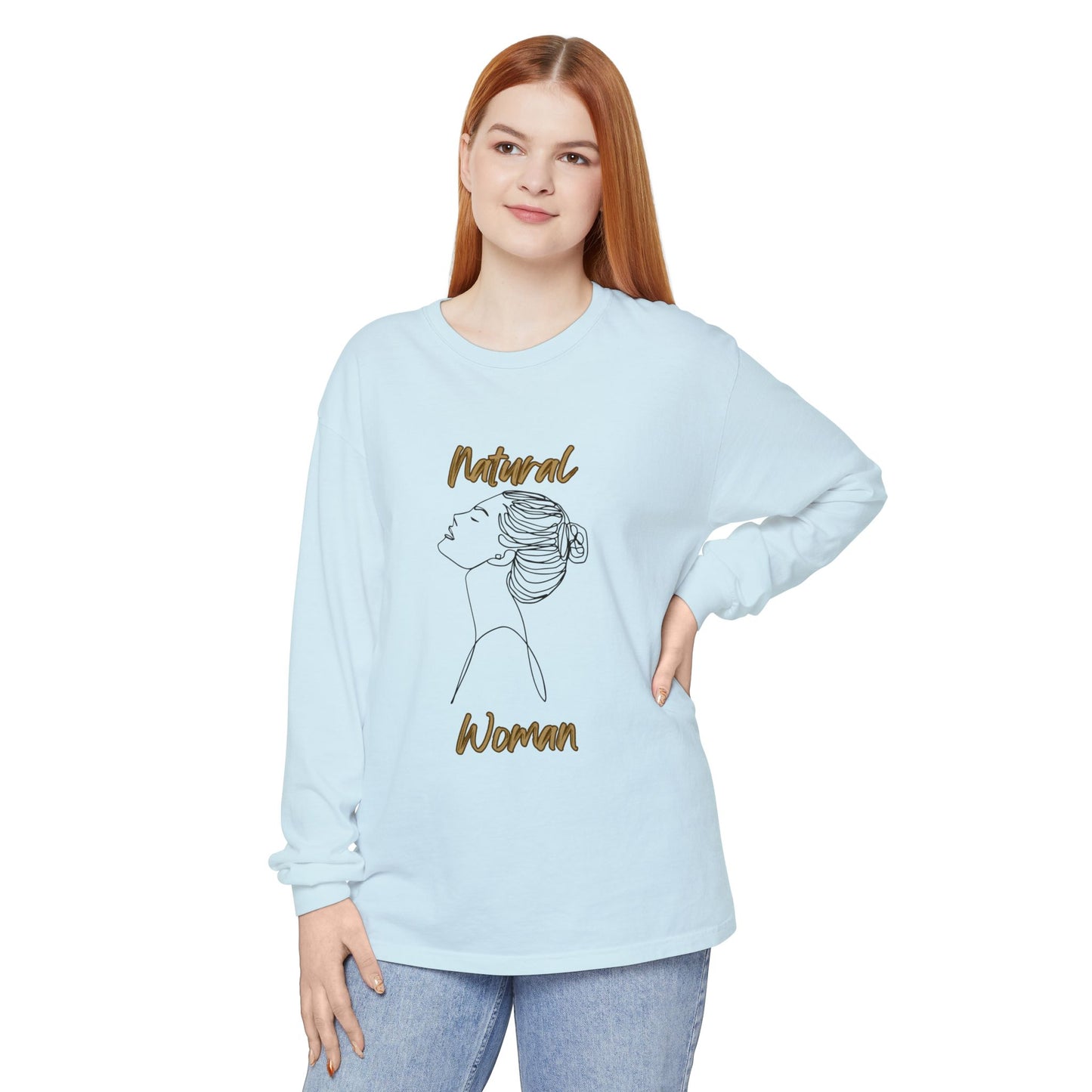 Natural Woman Wet Bun (BL) Long Sleeve T-Shirt