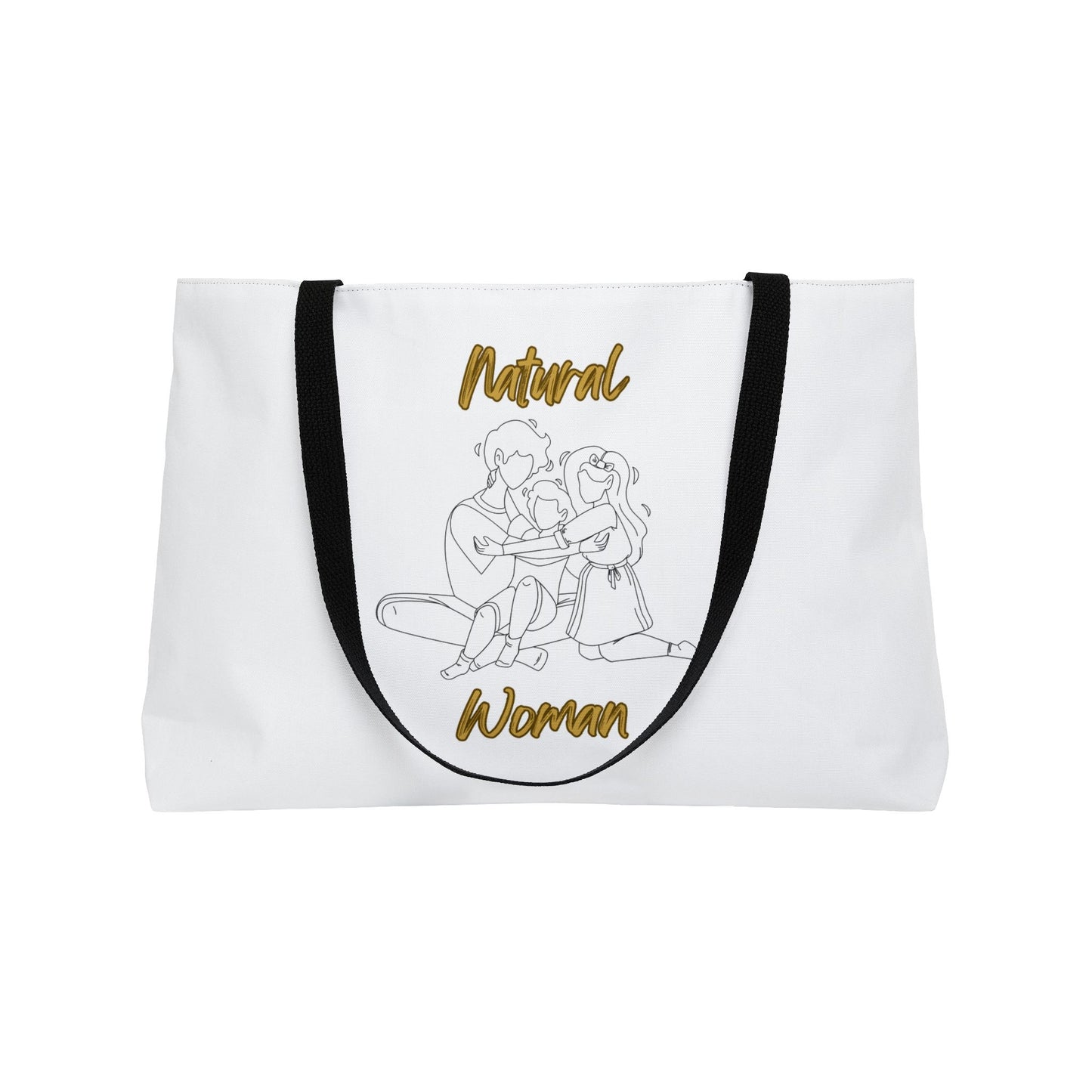 Natural Woman Bear Hugs (BL) Weekender Tote Bag WHITE