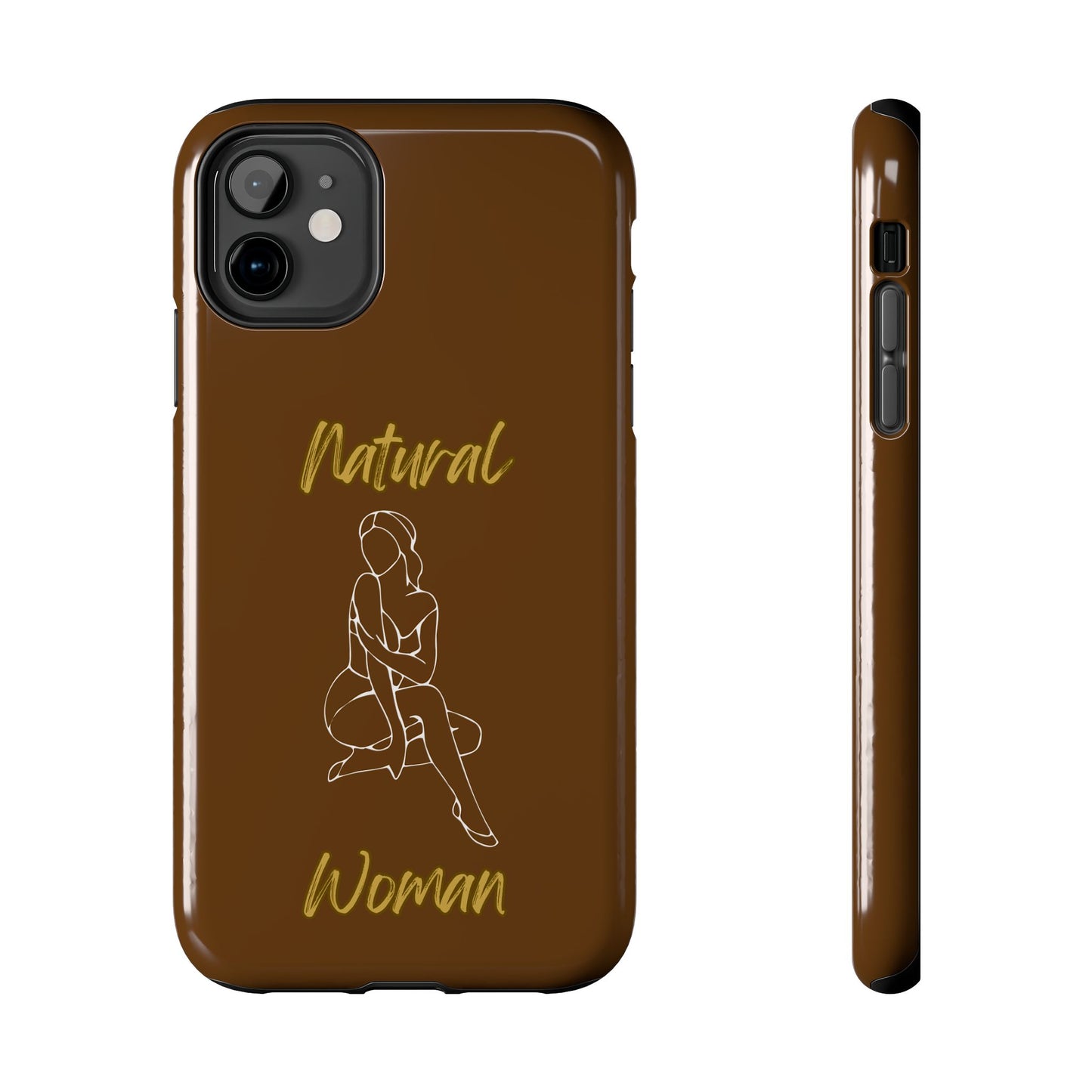 Natural Woman Shoulder Action (WL)Tough Phone Cases BROWN