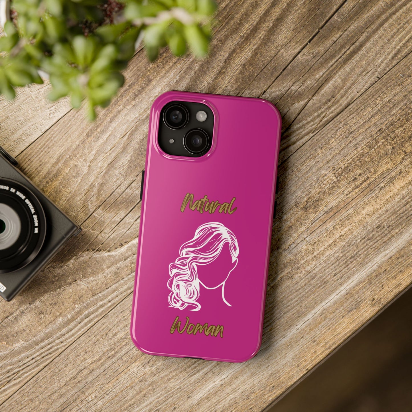 Natural Woman Long Curl (WL)Tough Phone Cases PINK