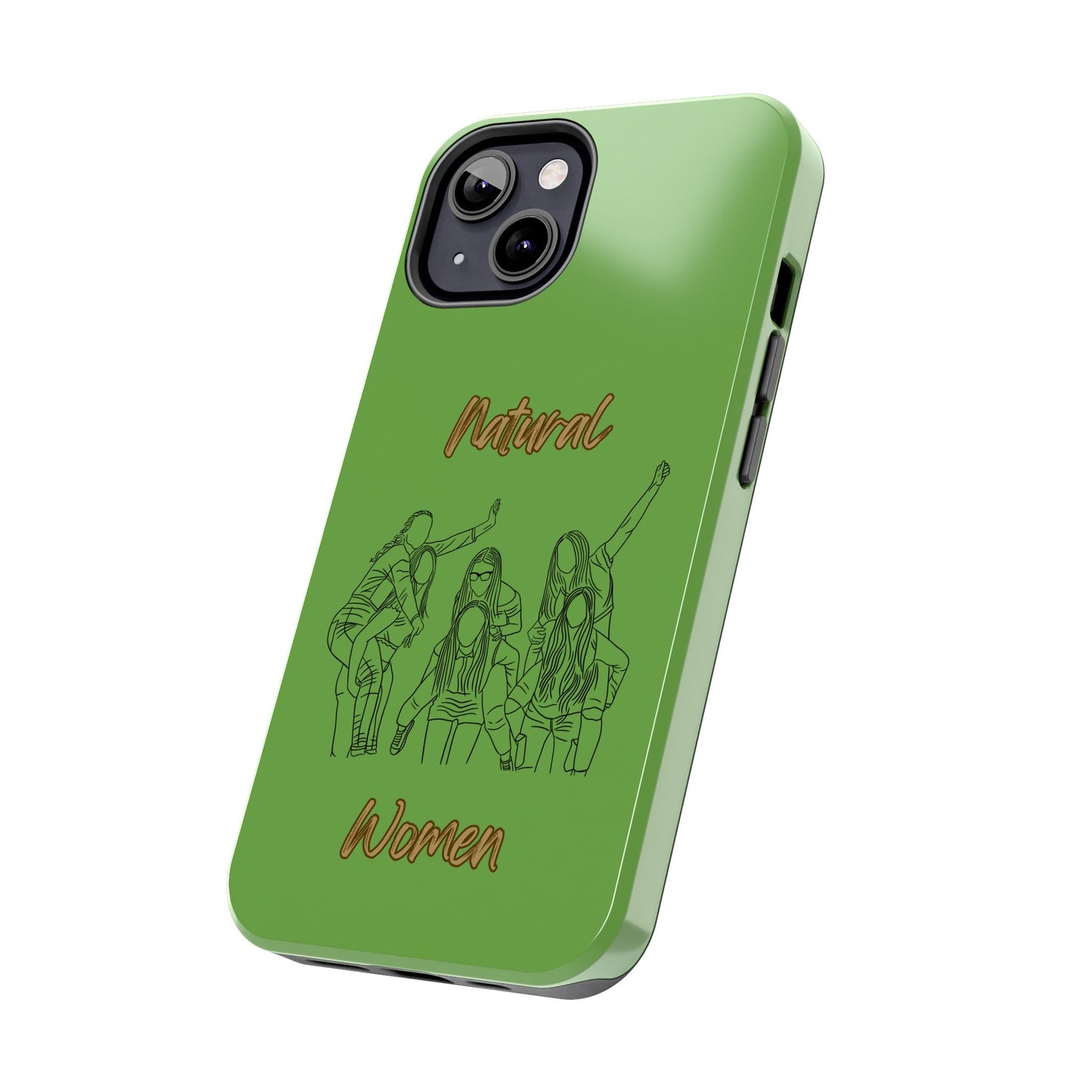 Natural Woman Piggy Back (BL)Tough Phone Cases GREEN