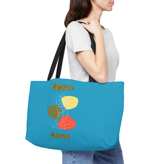 Natural Woman Colorful Pose (WL) Weekender Tote Bag TURQUOISE