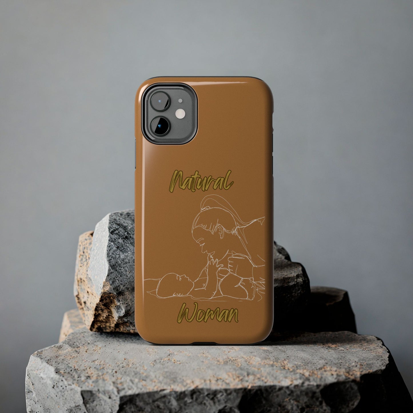 Natural Woman New Life (WL)Tough Phone Cases LIGHT BROWN