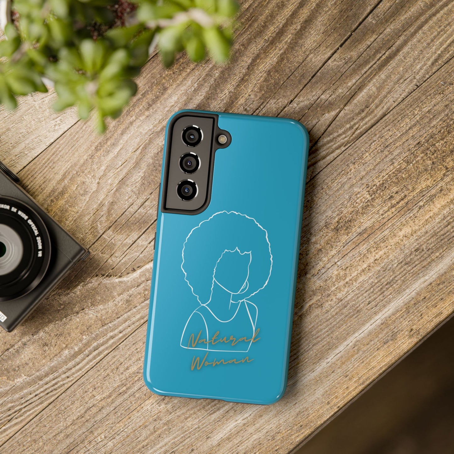 Natural Woman Afro (WL)Tough Phone Cases TURQUOISE