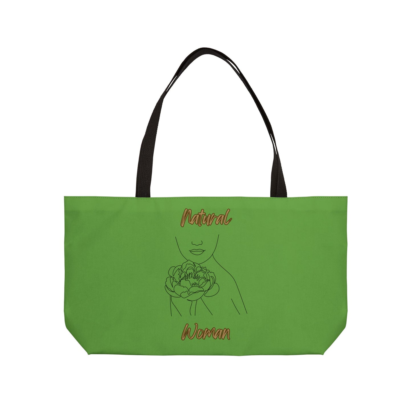 Natural Woman Kissed Flower (BL) Weekender Tote Bag GREEN