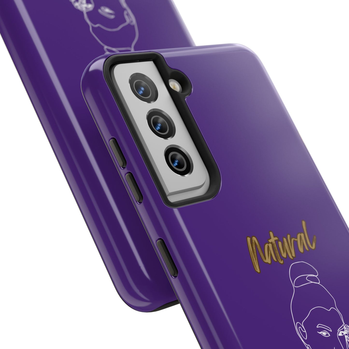 Natural Woman Sassy Bun (WL) Tough Phone Cases PURPLE