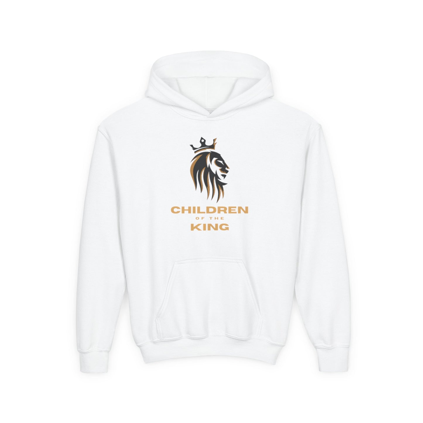 "Children of the King" Hoodie - BLACK Lion Design with Isaiah 54:13