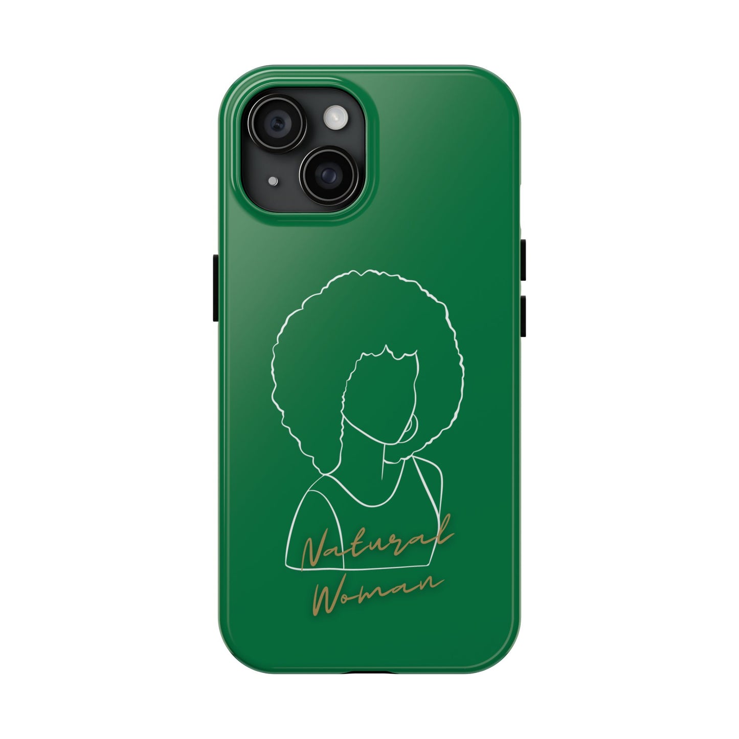 Natural Woman Afro (WL)Tough Phone Cases DARK GREEN