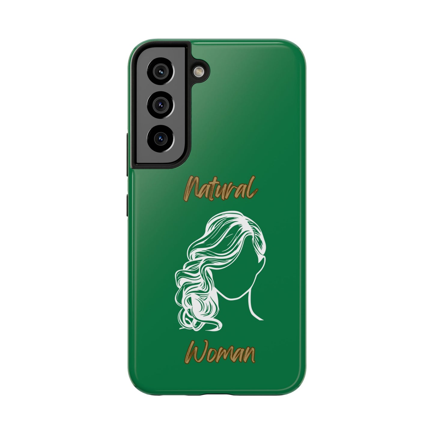 Natural Woman Long Curl (WL)Tough Phone Cases DARK GREEN