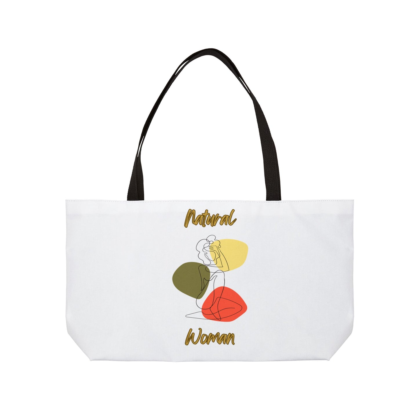 Natural Woman Colorful Pose (BL) Weekender Tote Bag WHITE