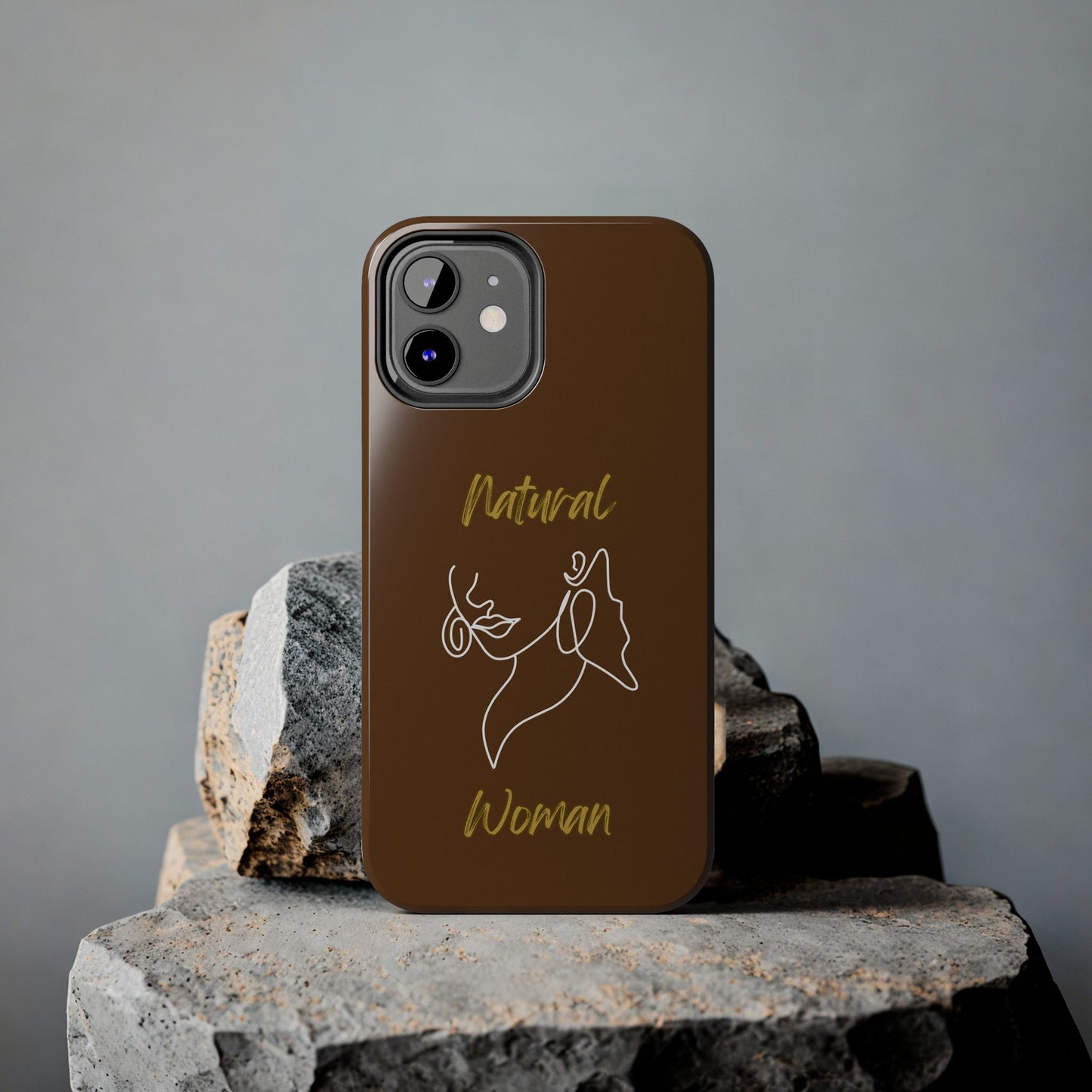 Natural Woman Lips (WL)Tough Phone Cases BROWN