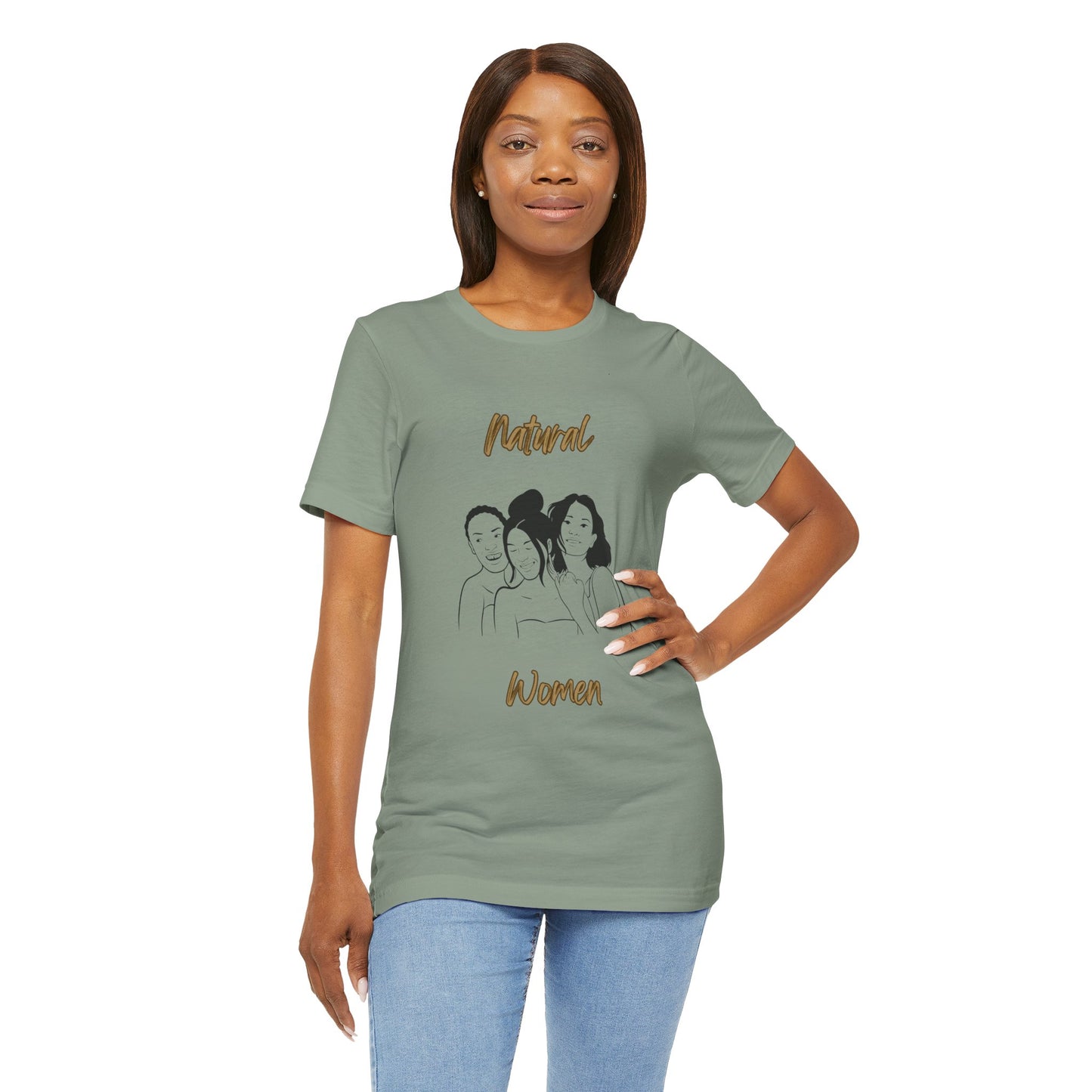 Natural Woman Laughing Friends (BL) Short Sleeve T-Shirt