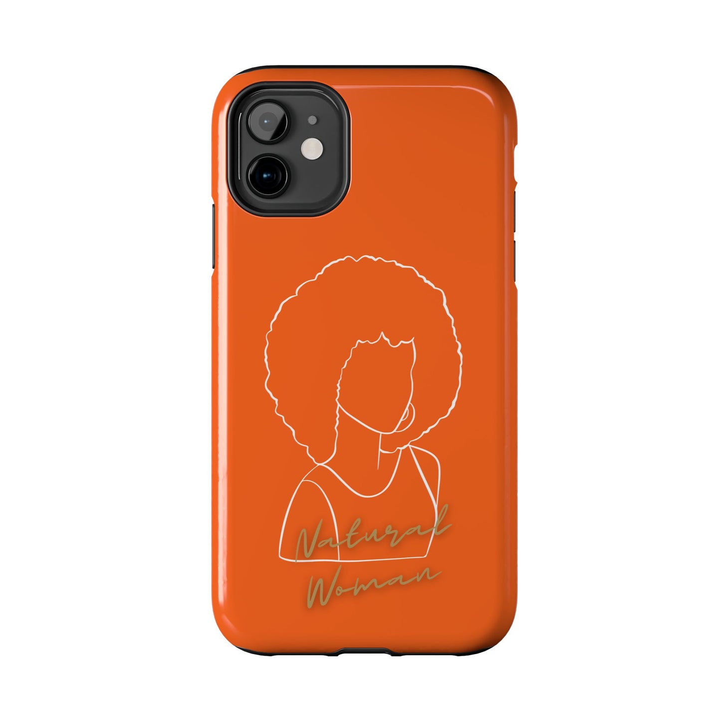 Natural Woman Afro (WL)Tough Phone Cases ORANGE