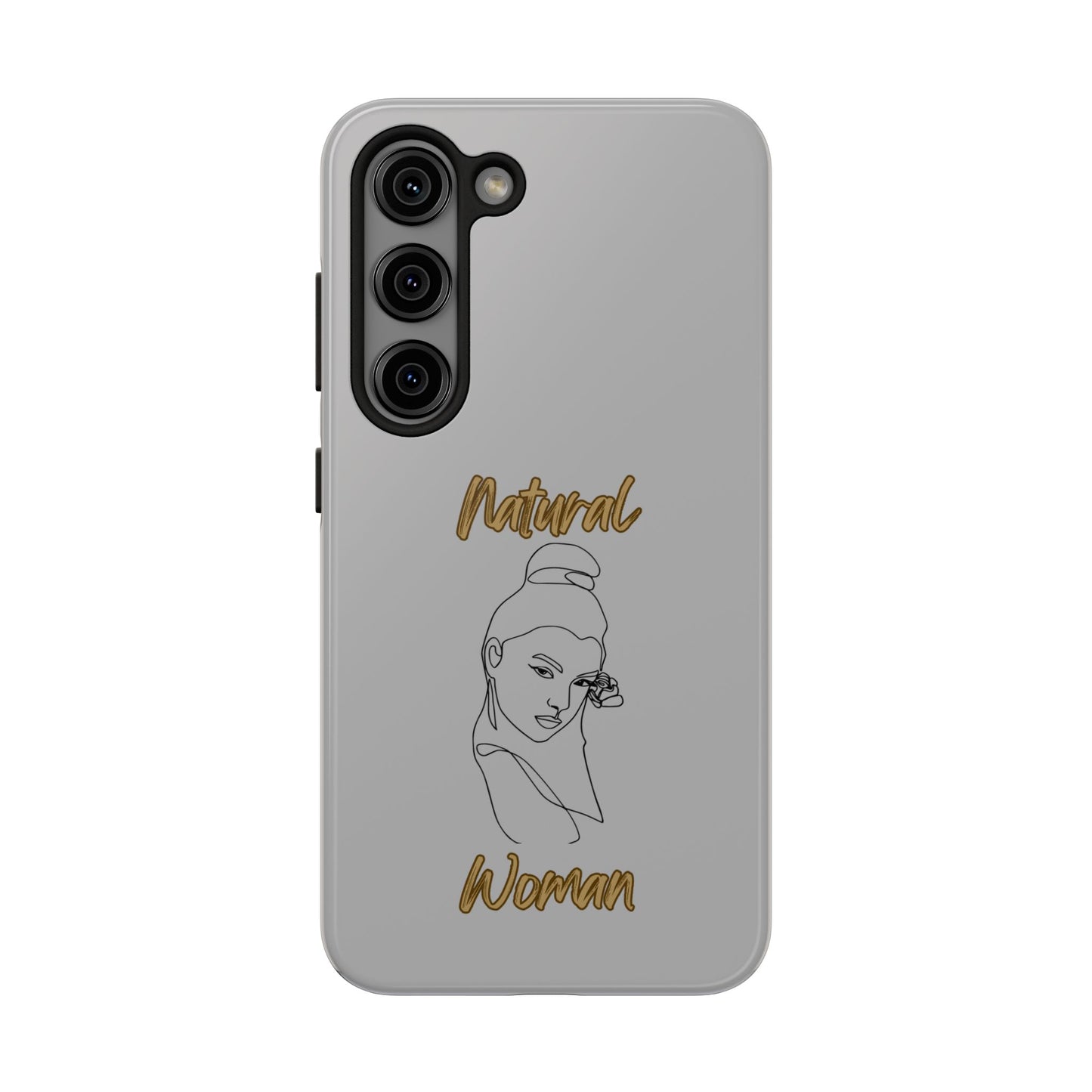 Natural Woman Sassy Bun (BL) Tough Phone Cases LIGHT GREY