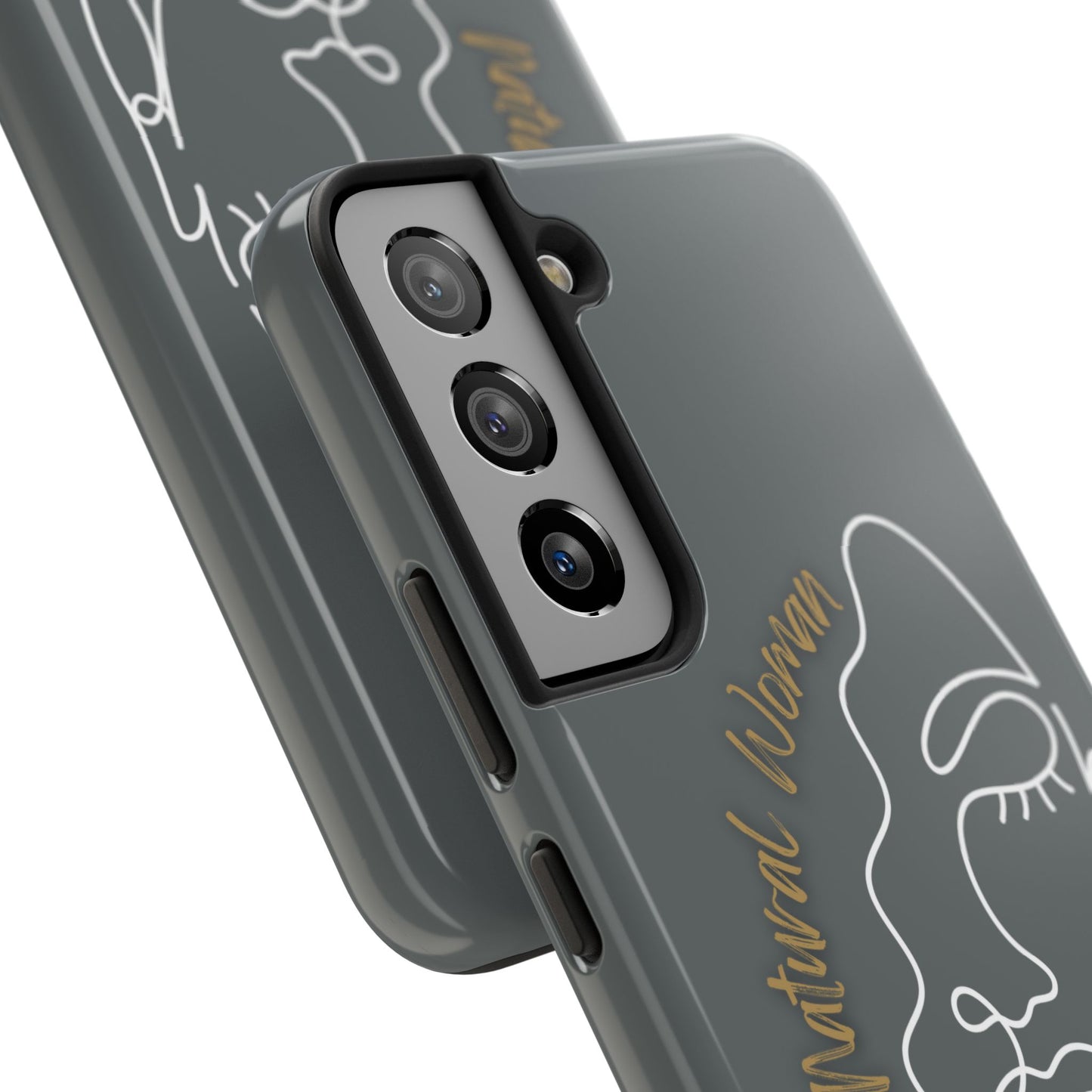 Natural Woman Half Face (WL)Tough Phone Case DARK GREY