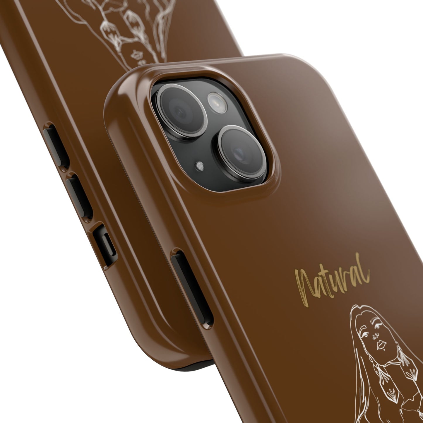 Natural Woman Thinking (WL)Tough Phone Cases BROWN