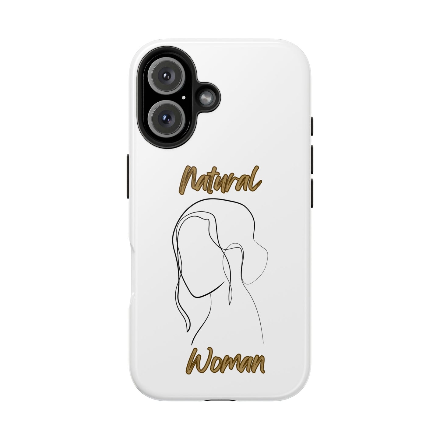 Natural Woman Hanging Hair (BL) Tough Phone Cases WHITE