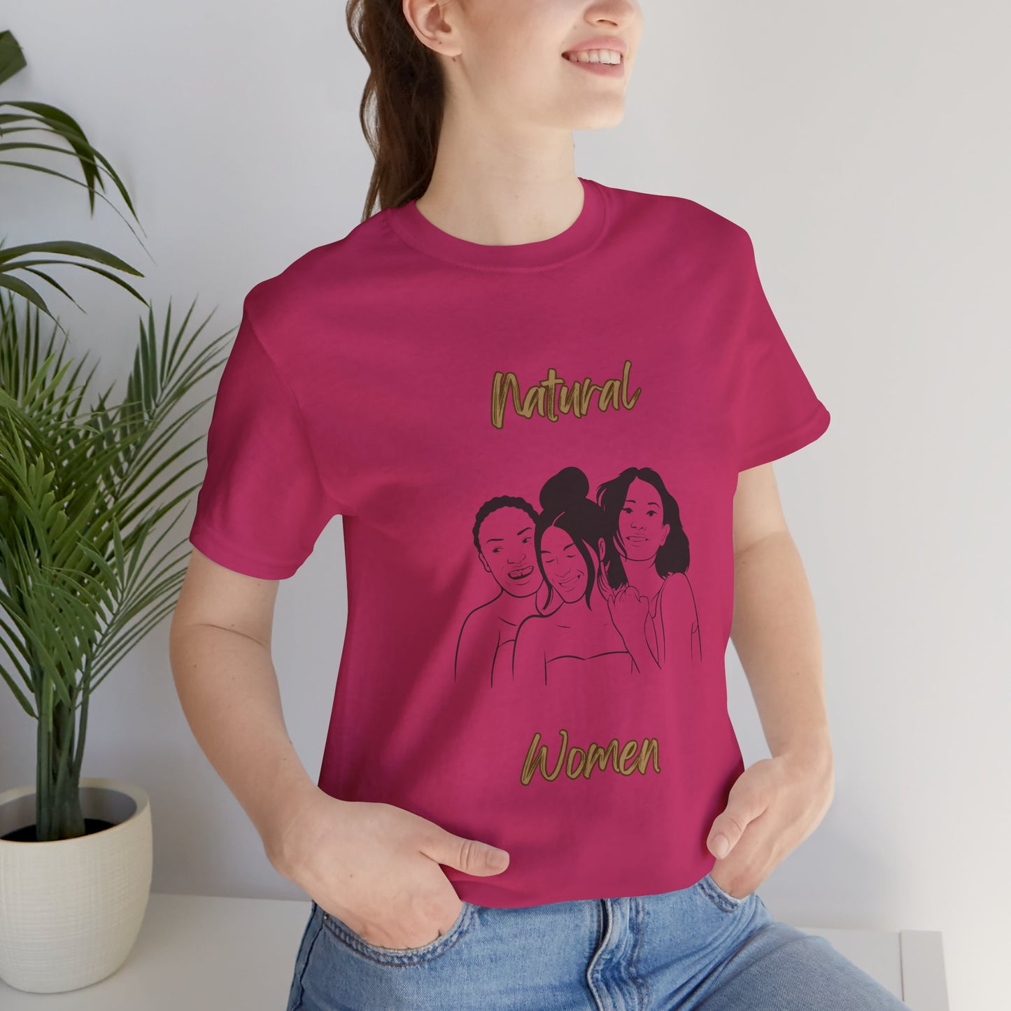 Natural Woman Laughing Friends (BL) Short Sleeve T-Shirt