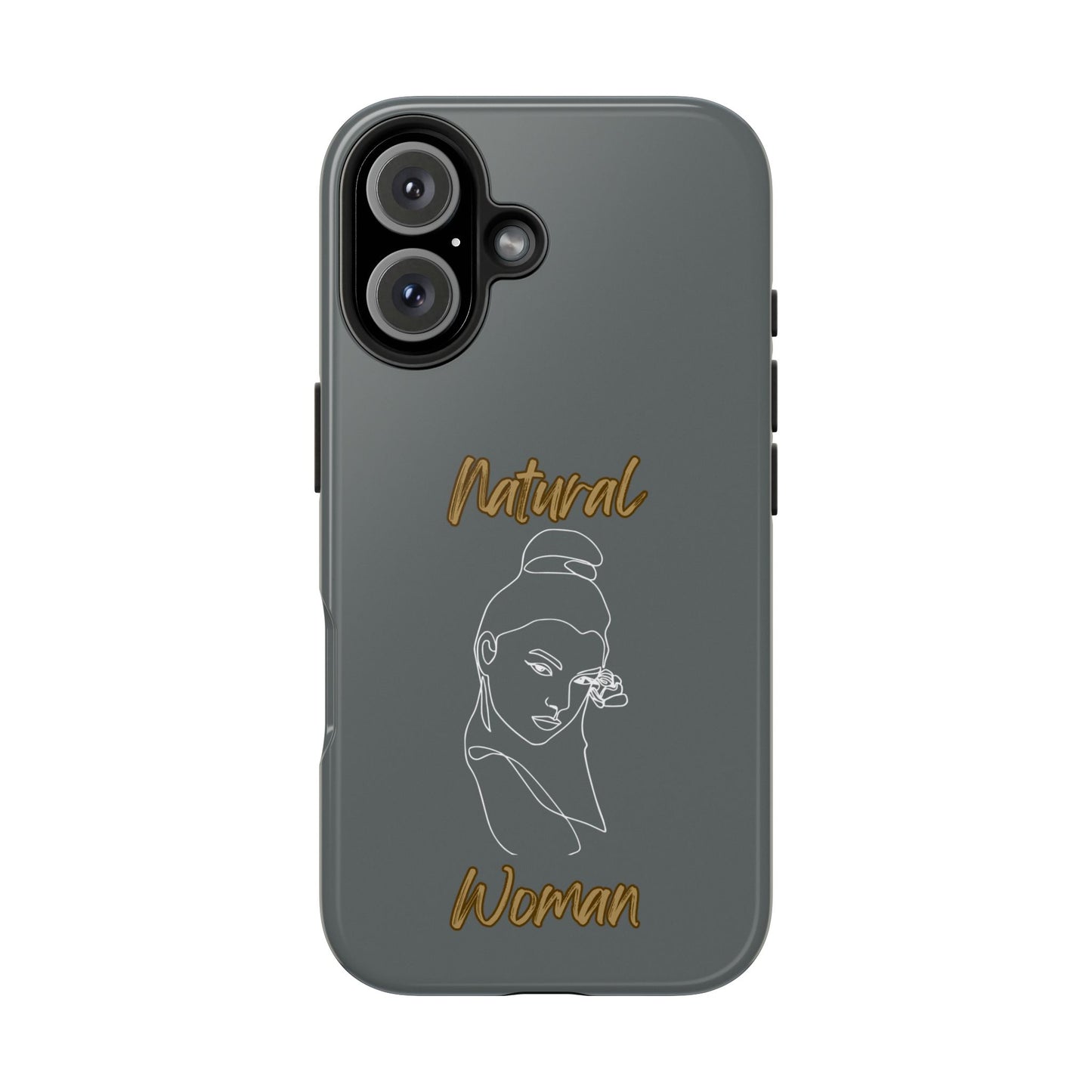 Natural Woman Sassy Bun (WL) Tough Phone Cases DARK GREY