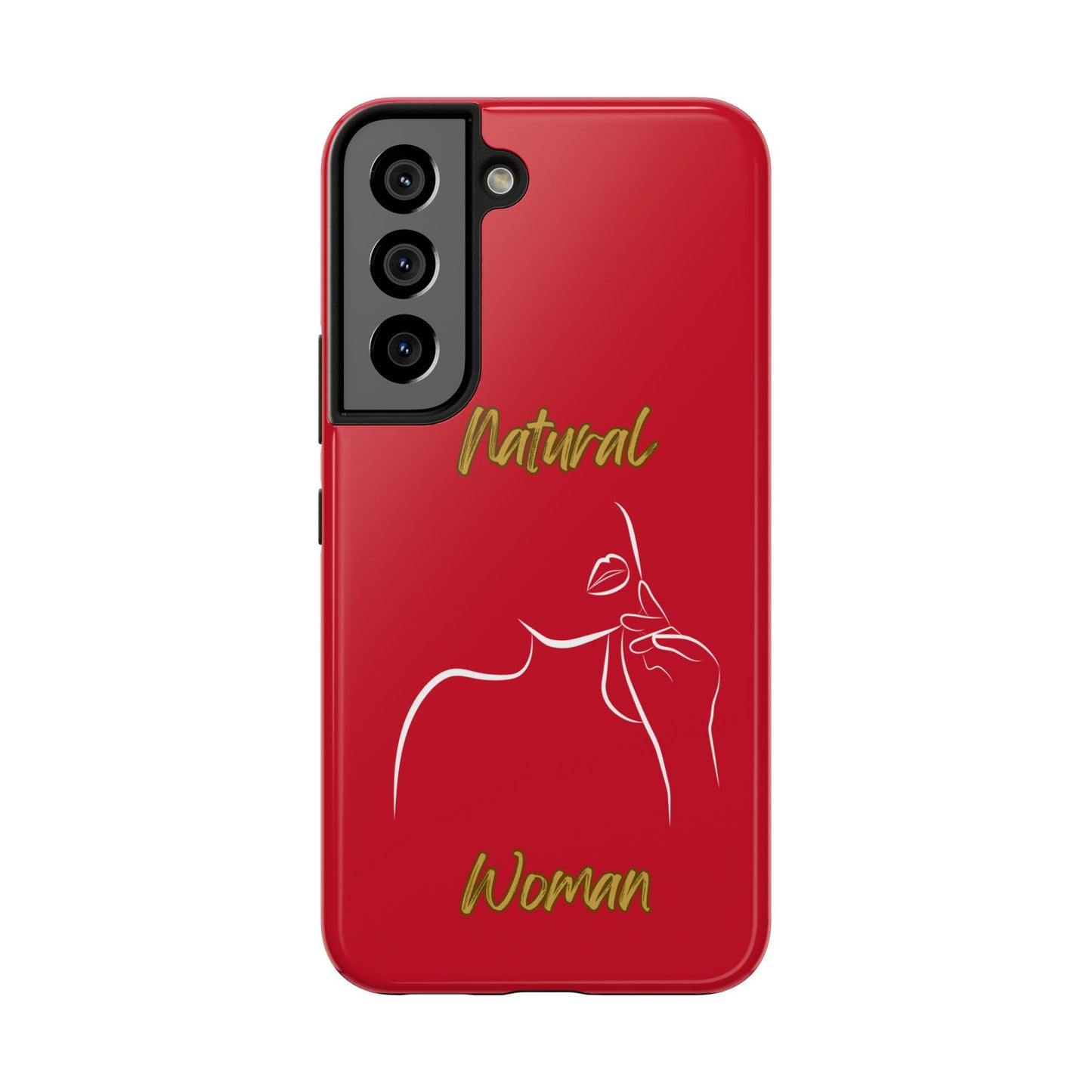 Natural Woman Chin Up (WL)Tough Phone Cases DARK RED
