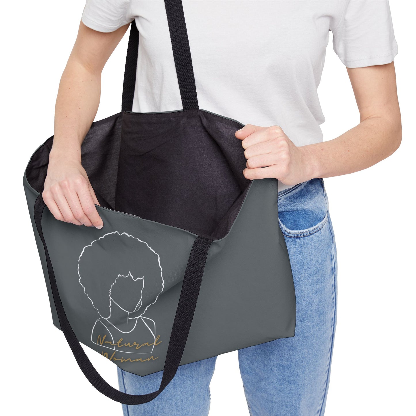 Natural Woman Afro (WL) Weekender Tote Bag DARK GREY