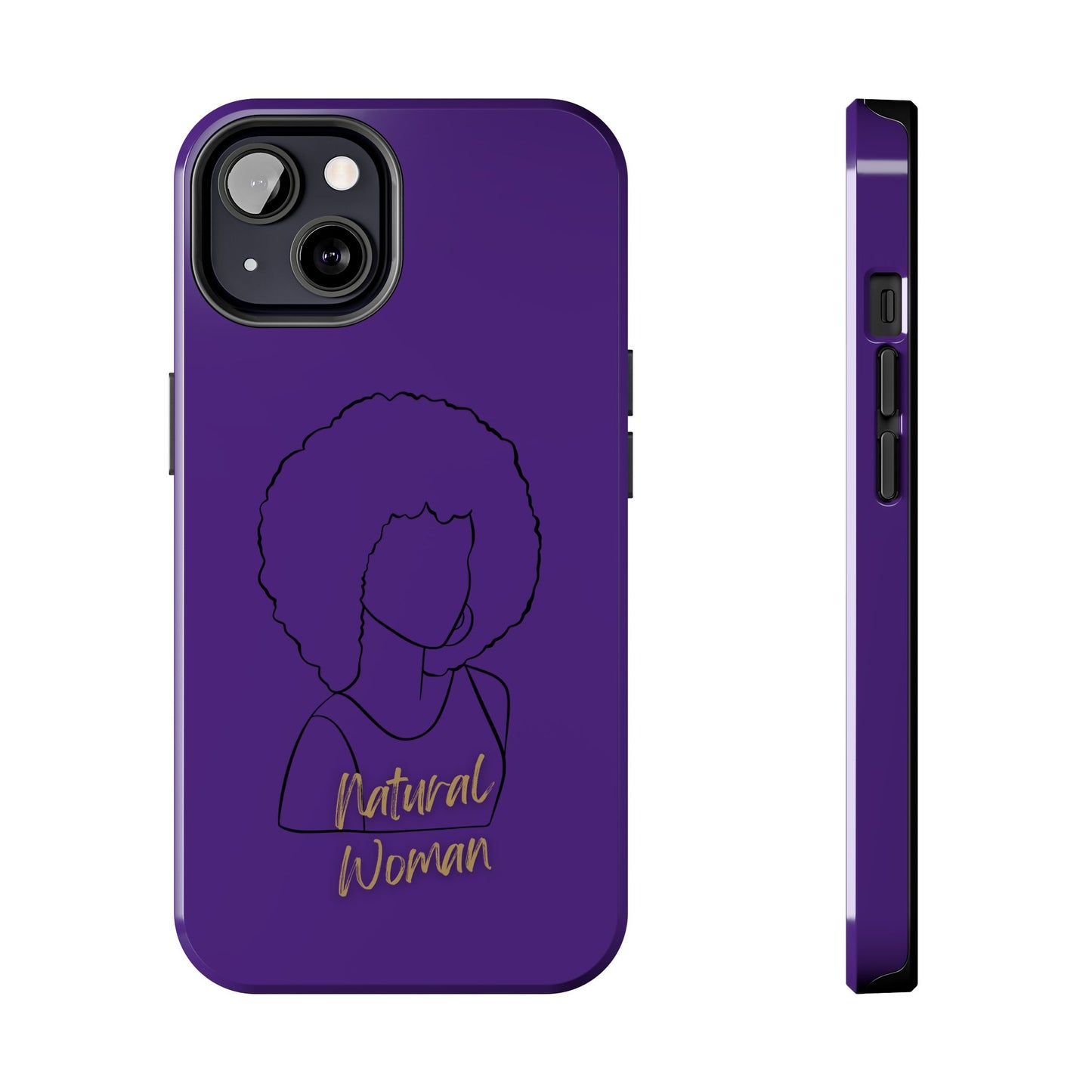 Natural Woman Afro (BL)Tough Phone Cases PURPLE