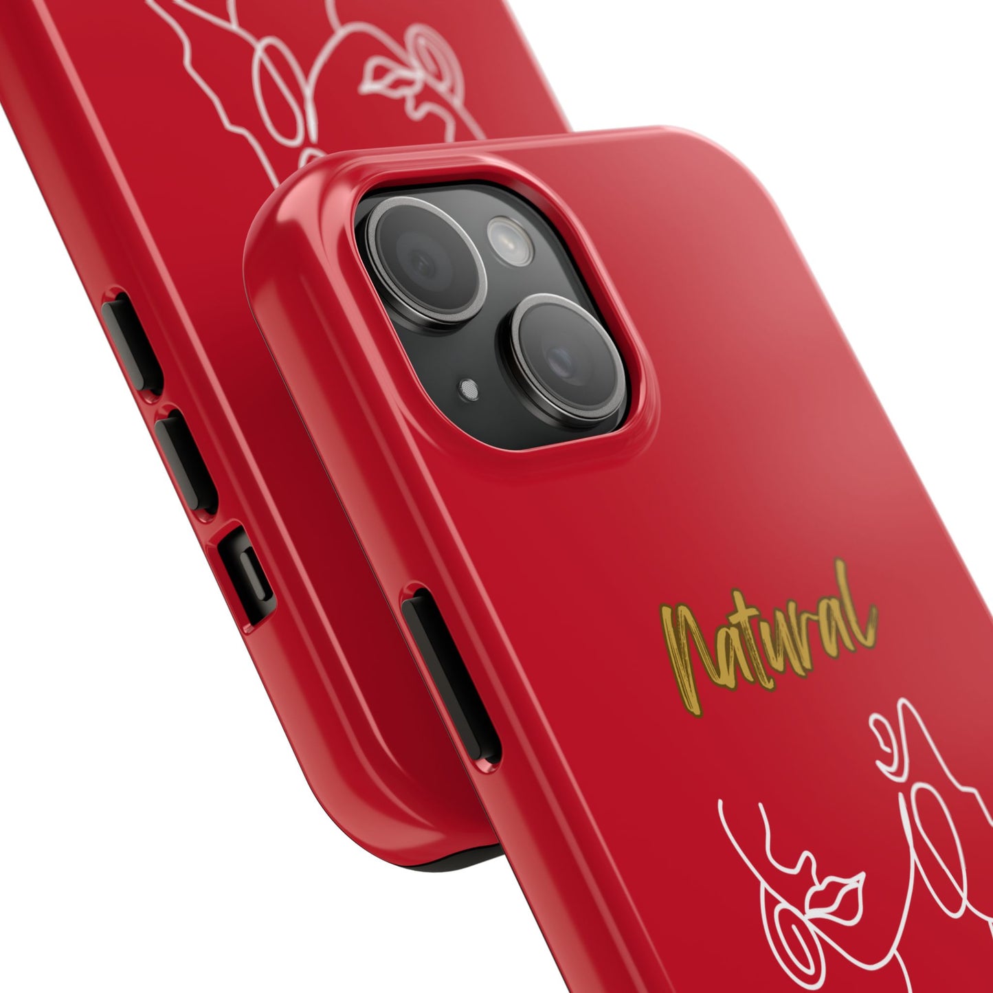 Natural Woman Lips (WL)Tough Phone Cases DARK RED
