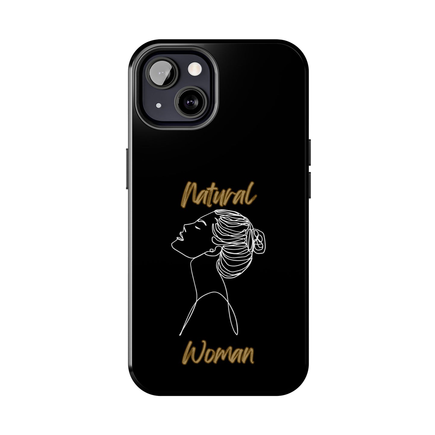 Natural Woman Wet Bun (WL) Tough Phone Cases BLACK