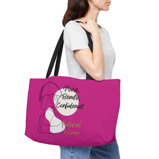 Natural Woman Puff (BL) Weekender Tote Bag PINK