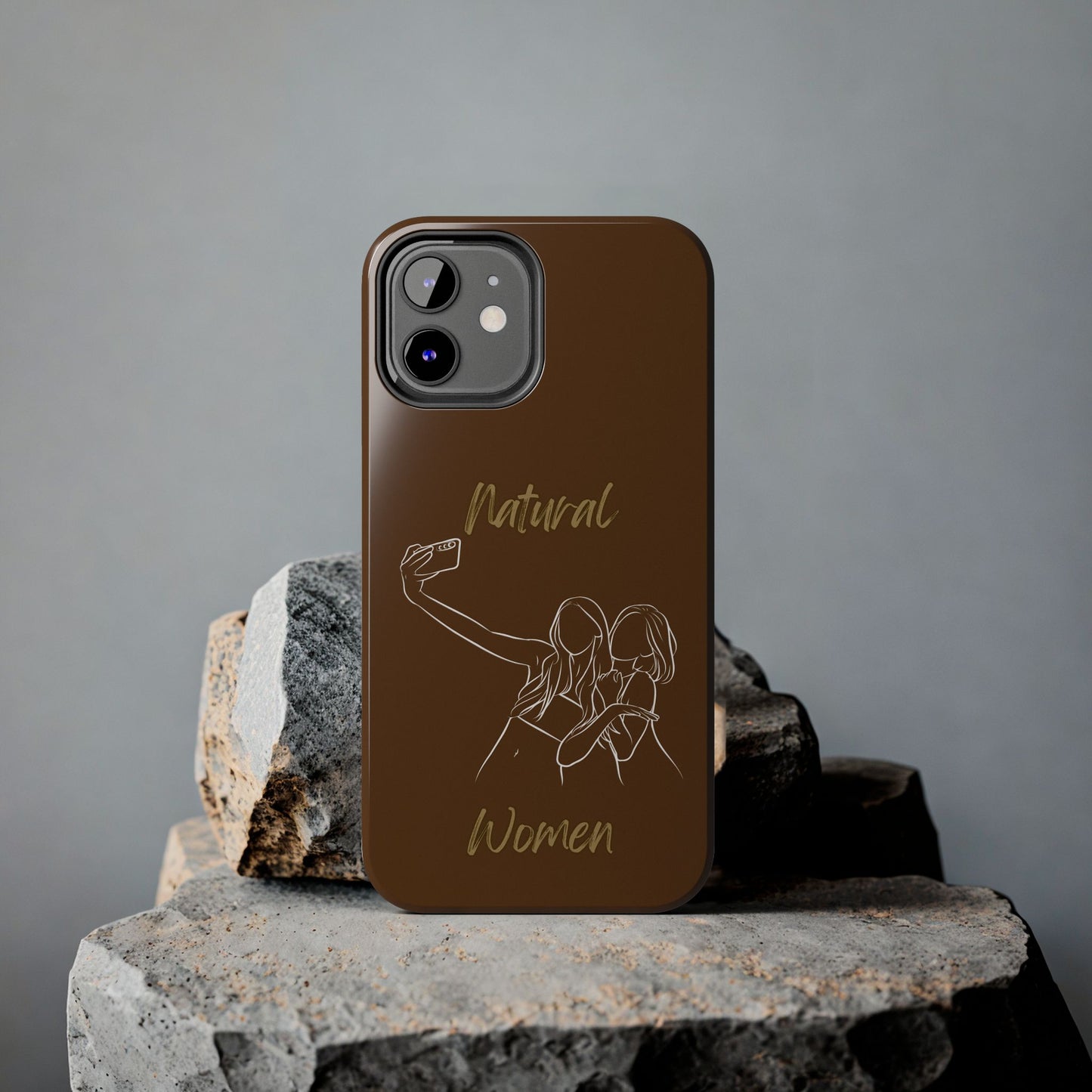 Natural Woman Friends Selfie (WL)Tough Phone Cases BROWN