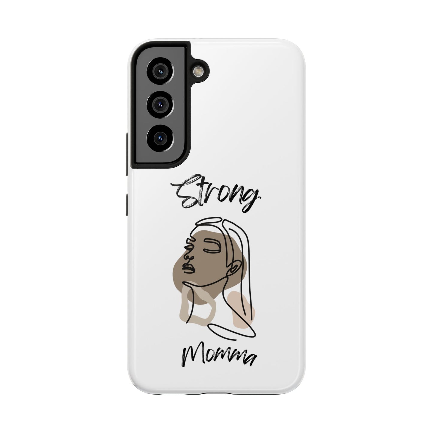 STRONG MOMMA Samsung Galaxy Tough Phone Cases (BL) White