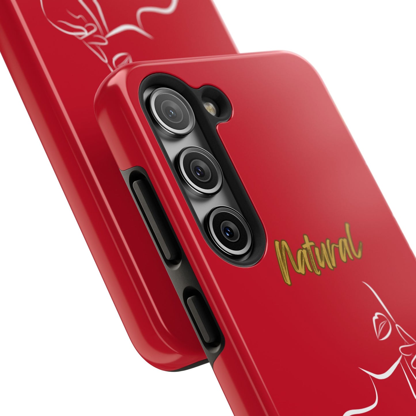 Natural Woman Chin Up (WL)Tough Phone Cases DARK RED