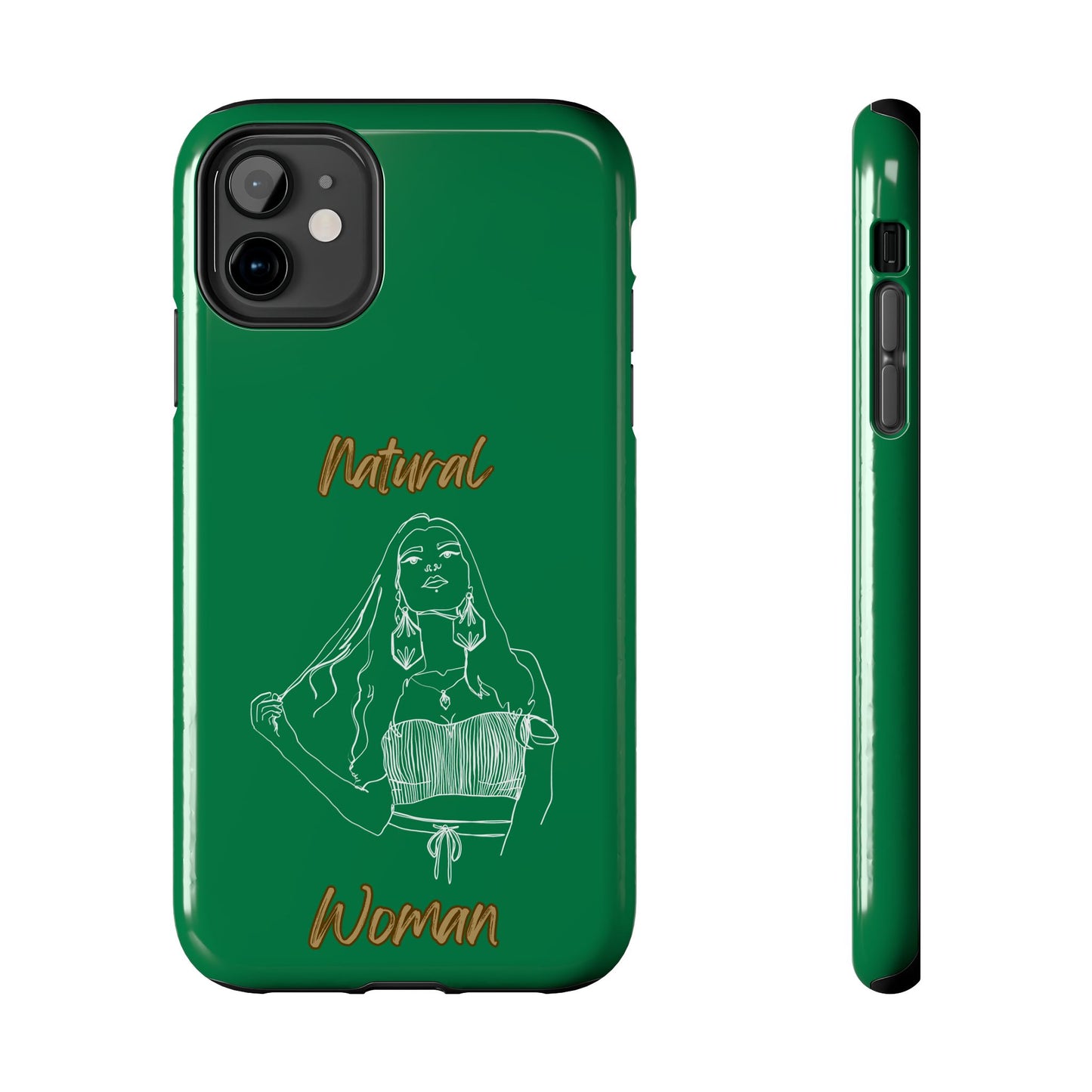Natural Woman Thinking (WL)Tough Phone Cases DARK GREEN