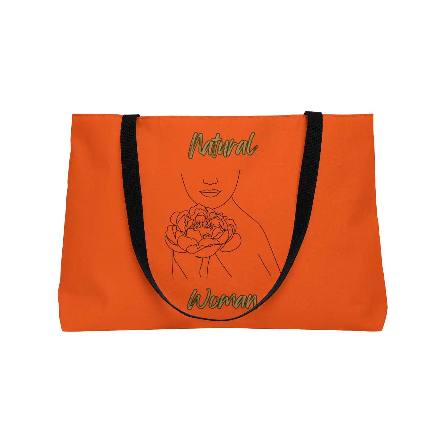 Natural Woman Kissed Flower (BL) Weekender Tote Bag ORANGE