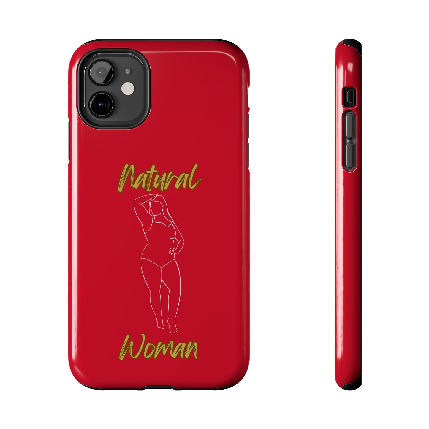 Natural Woman Looking Good (WL)Tough Phone Cases DARK RED