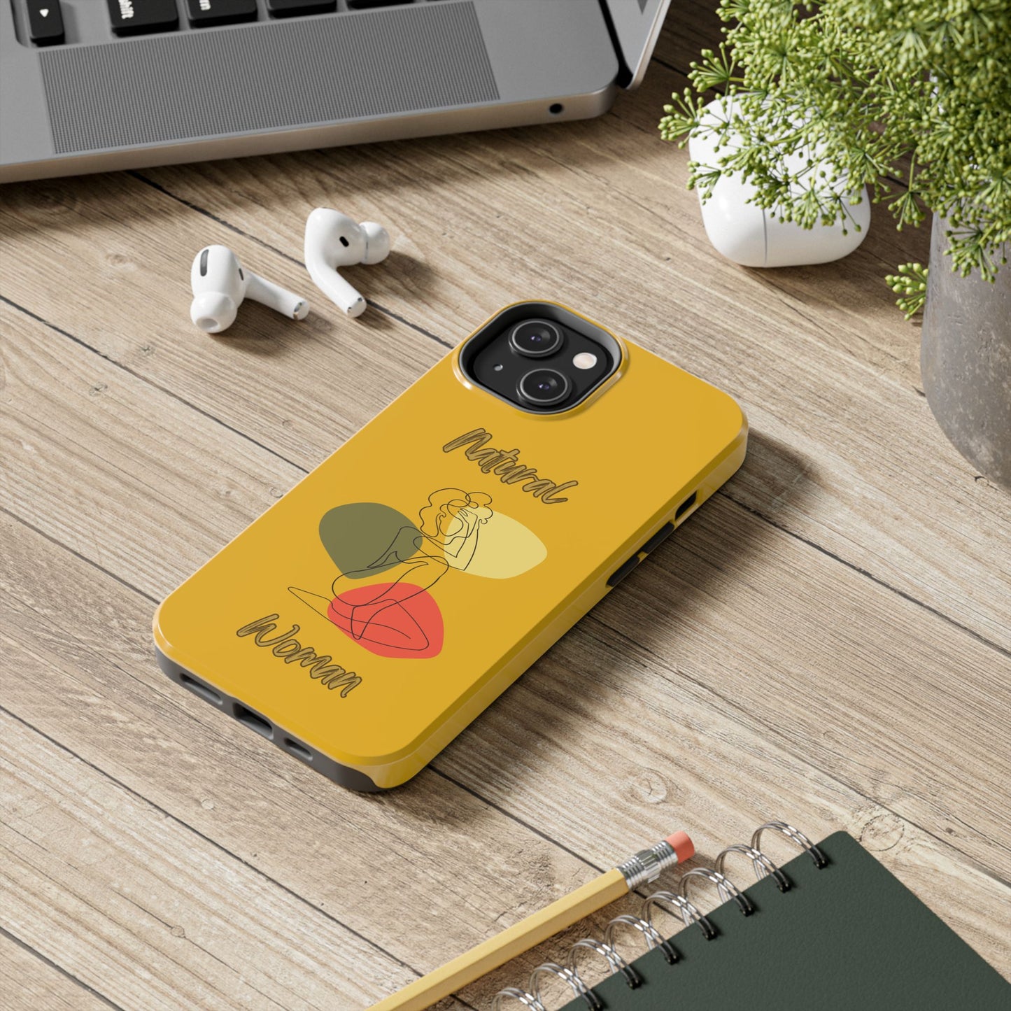 Natural Woman Colorful Pose (BL)Tough Phone Cases YELLOW