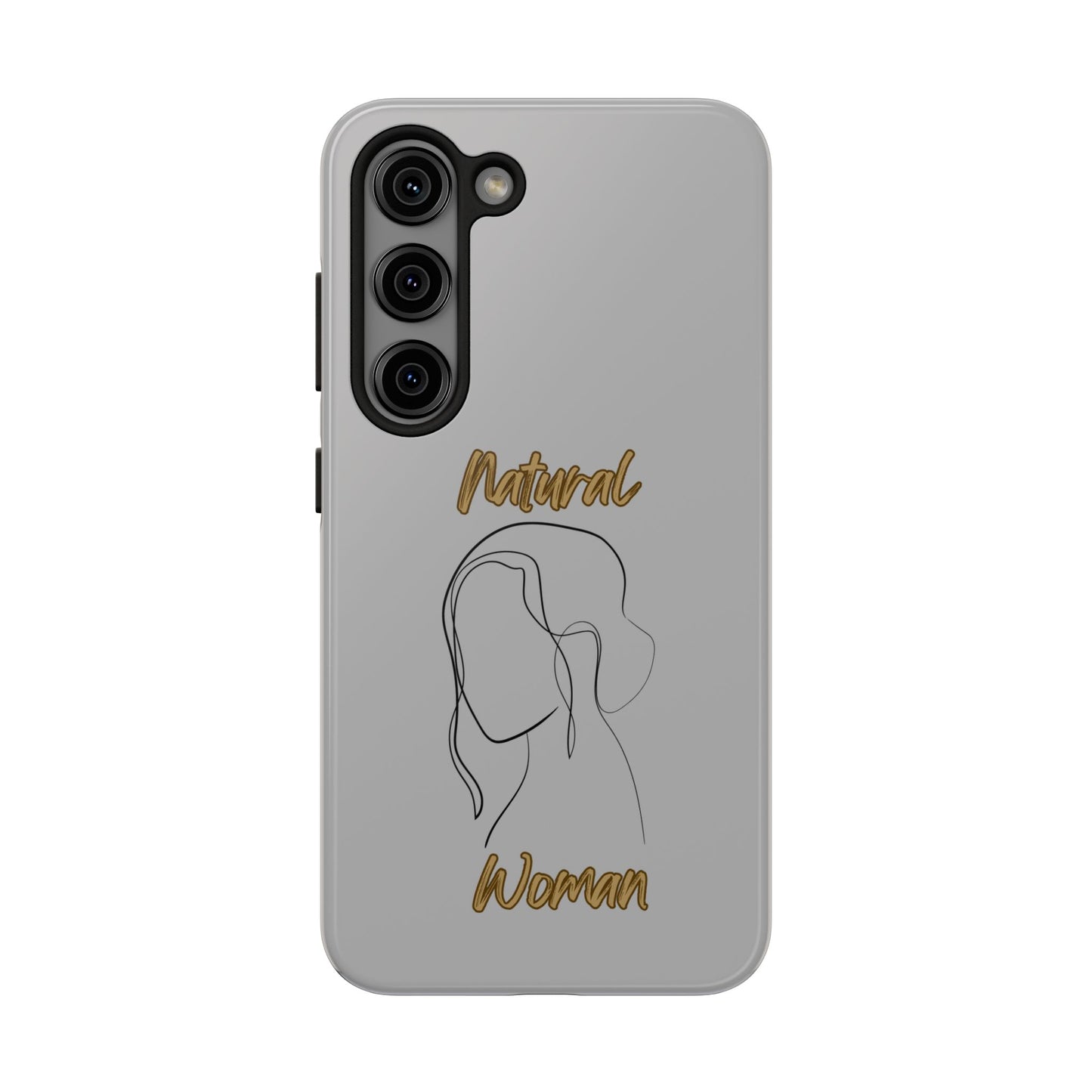 Natural Woman Hanging Hair (BL) Tough Phone Cases LIGHT GREY