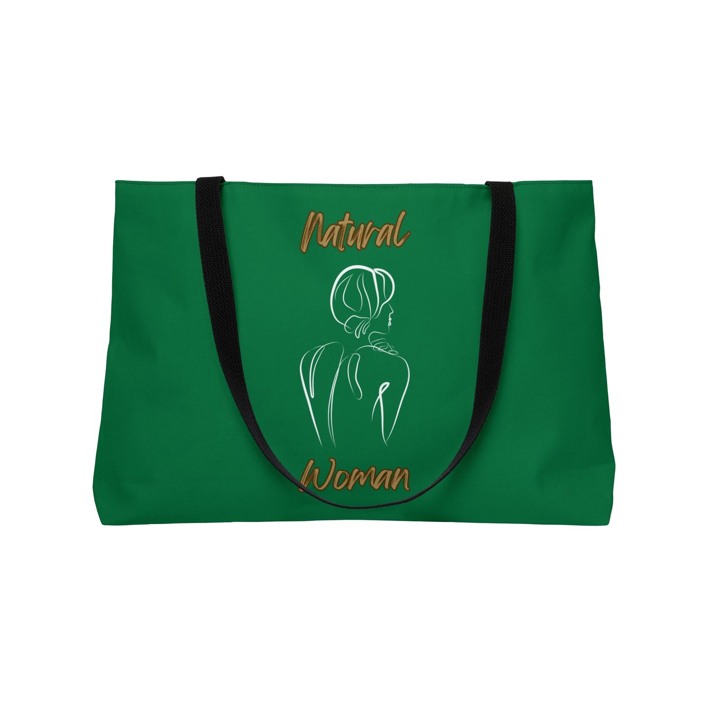 Natural Woman Back (WL) Weekender Tote Bag DARK GREEN