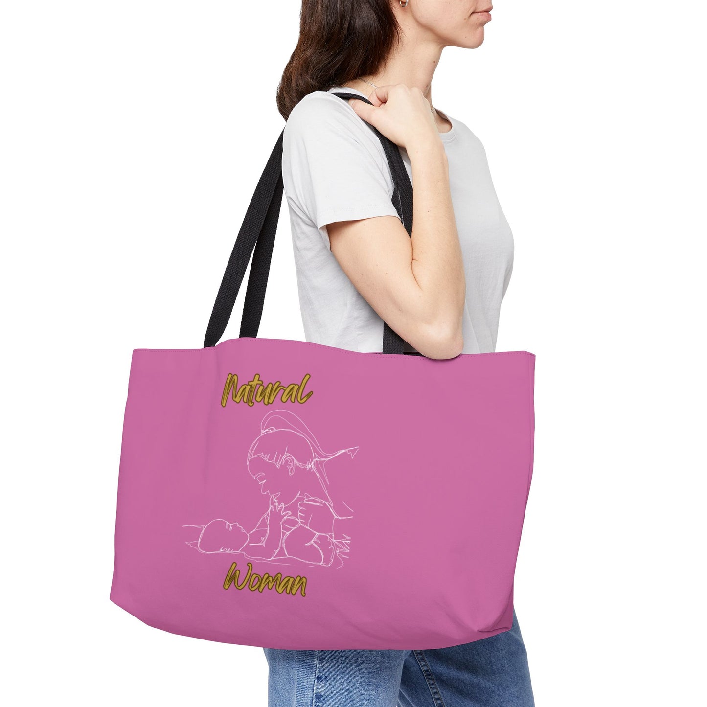 Natural Woman New Life (WL) Weekender Tote Bag LIGHT PINK