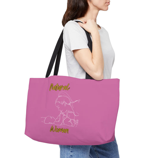 Natural Woman New Life (WL) Weekender Tote Bag LIGHT PINK