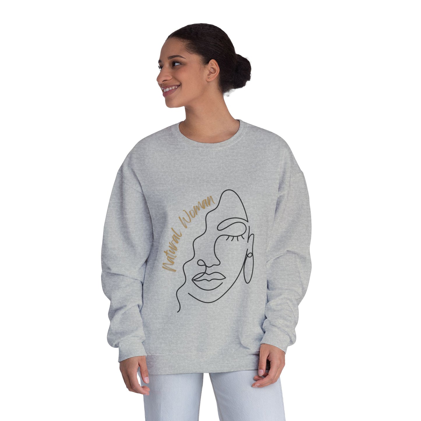 Natural Woman Half Face (BL) Crewneck Sweatshirt