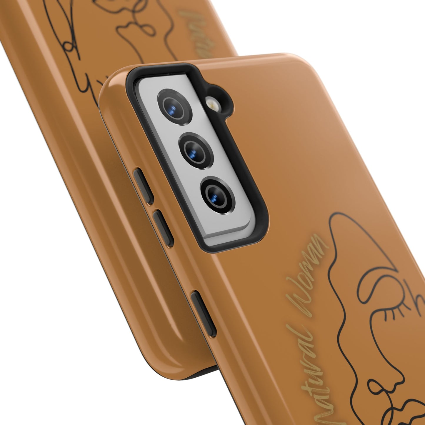 Natural Woman Half Face (BL)Tough Phone Case LIGHT BROWN